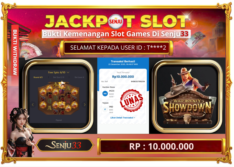 🎰 SENJU33 JACKPOT SLOT Rp. 10.000.000 LUNAS 🎉
