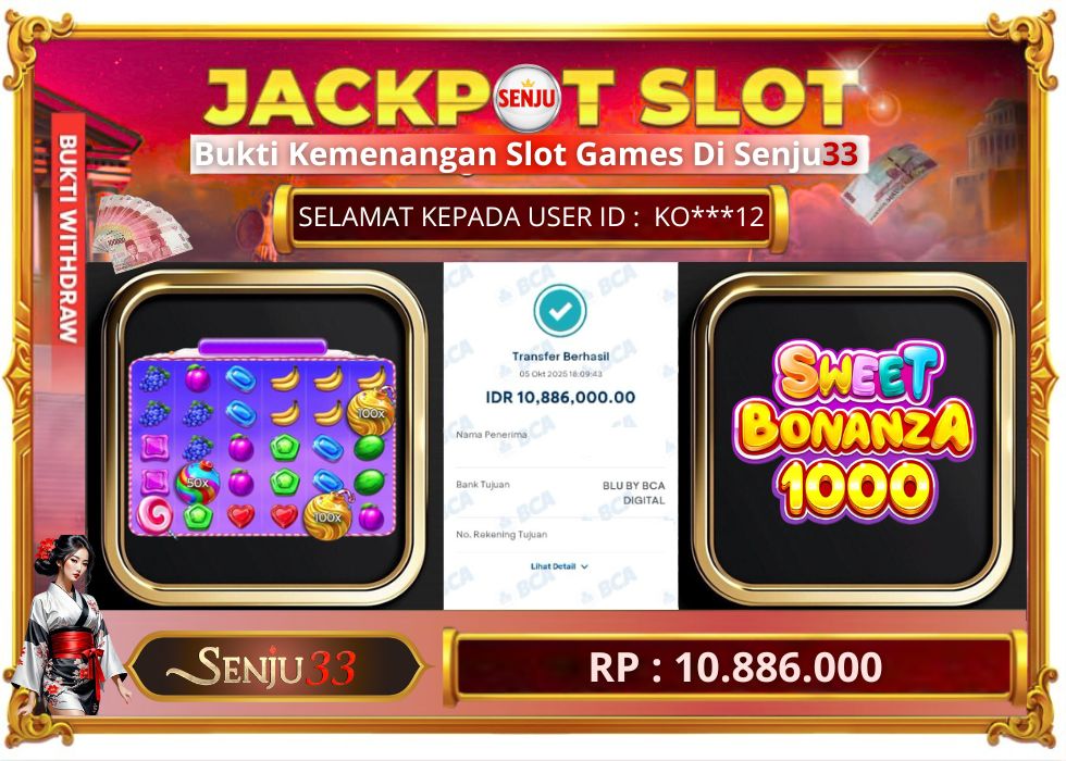 🎰 SENJU33 JACKPOT SLOT Rp. 10.886.000 LUNAS 🎉