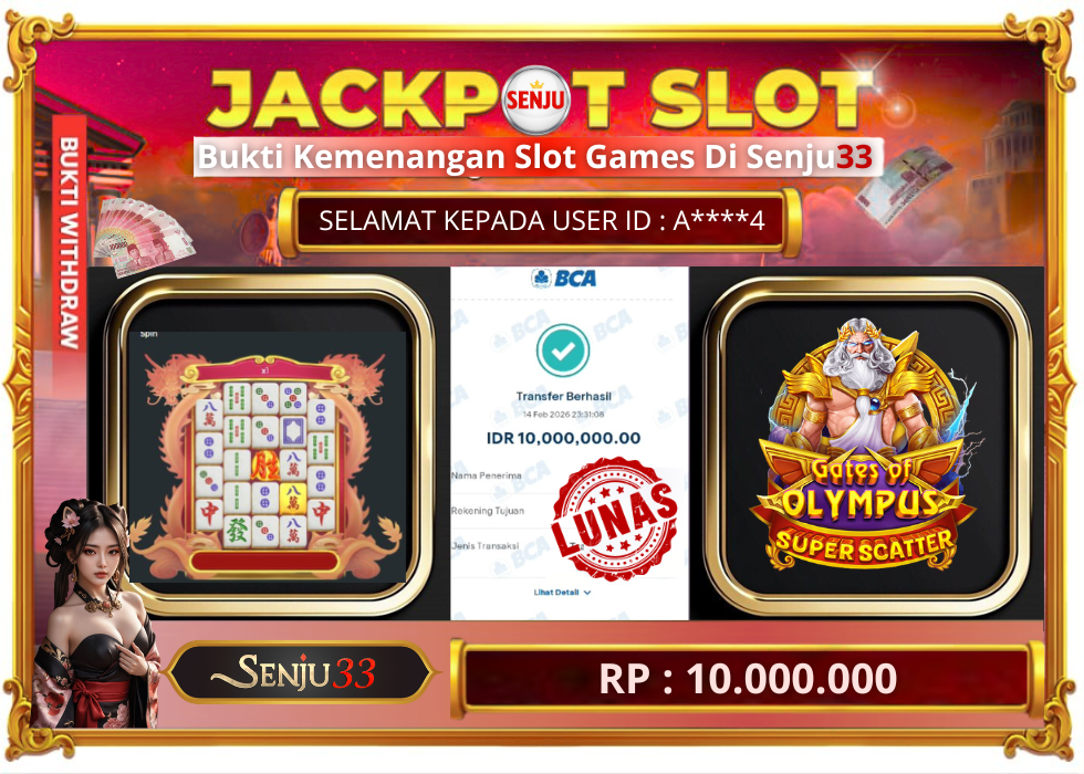 🎰 SENJU33 JACKPOT SLOT Rp. 10.000.000 LUNAS 🎉