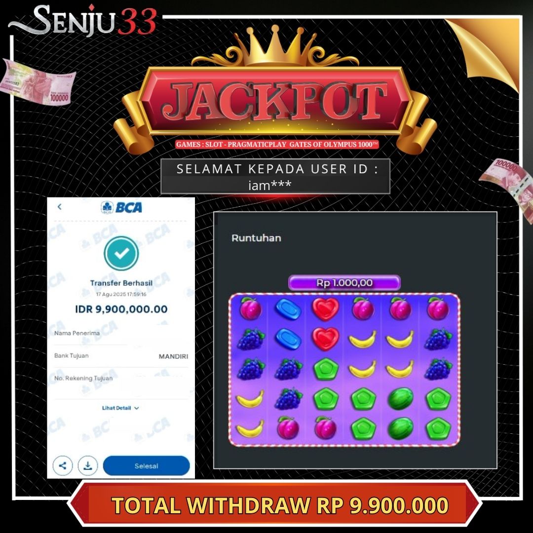 🎰 SENJU33 JACKPOT SLOT Rp. 9.900.000 LUNAS 🎉