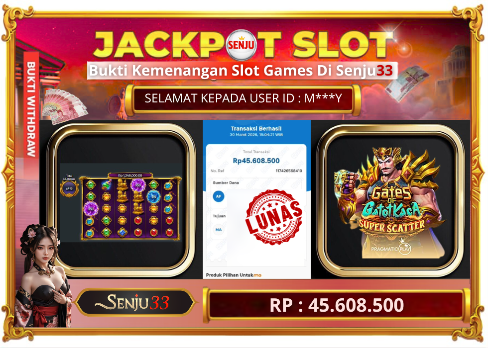 🎰 SENJU33 JACKPOT SLOT Rp. 45.608.500 LUNAS 🎉