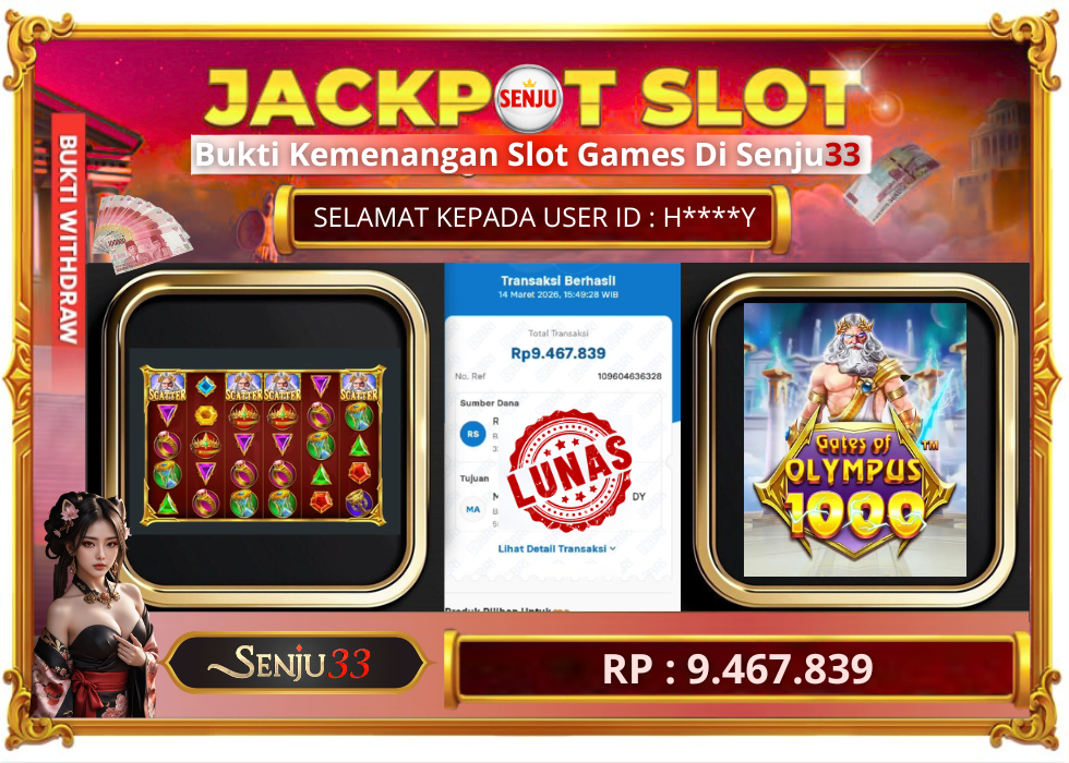🎰 SENJU33 JACKPOT SLOT Rp. 9.467.839 LUNAS 🎉
